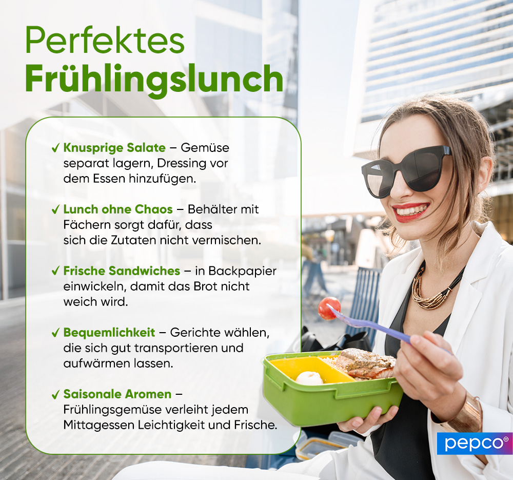 Frühjahrs-Lunchideen - infografik