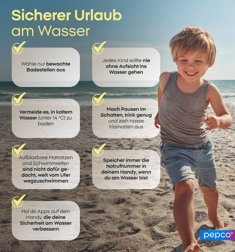 Sicherer Urlaub am Wasser.