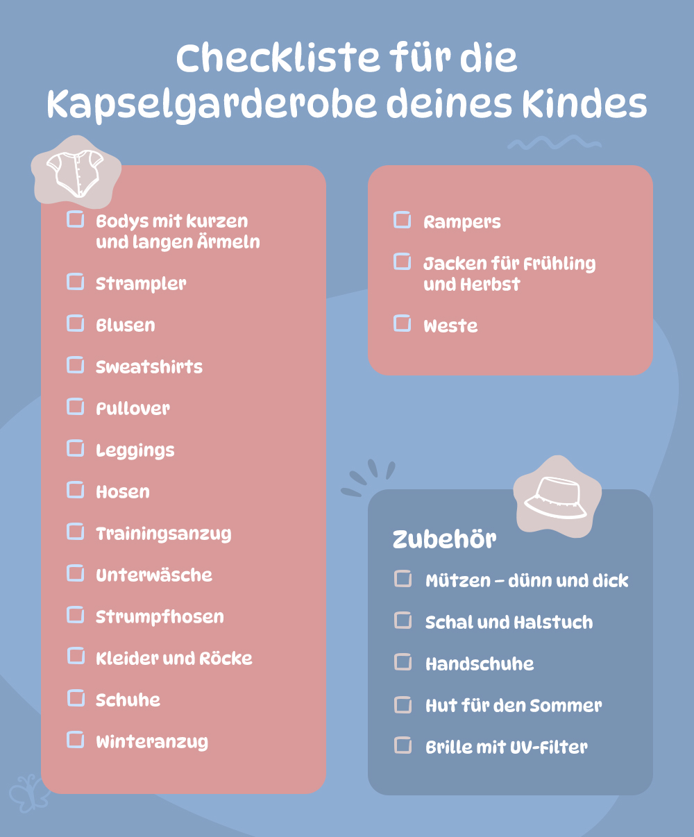Checkliste für die Kapselgarderobe deines Kindes 