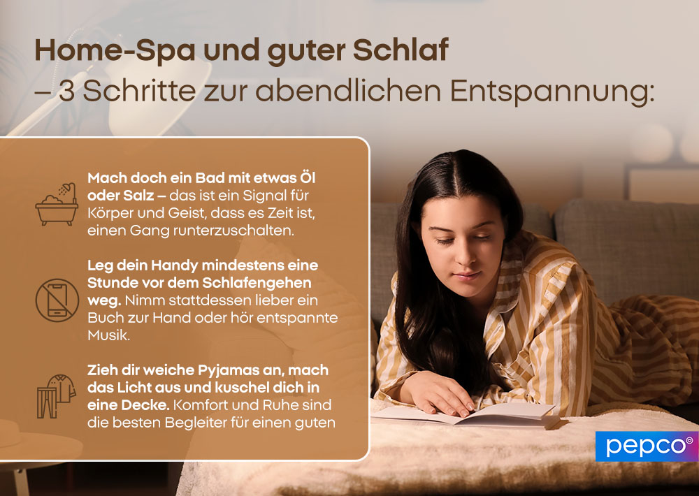 Home-Spa und guter Schlaf – 3 Schritte zur abendlichen Entspannung: 