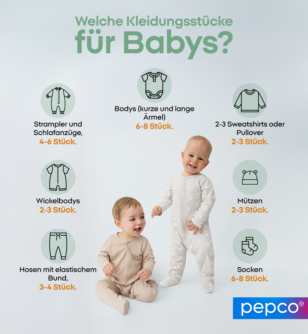 Welche Kleidungsstücke für Babys?