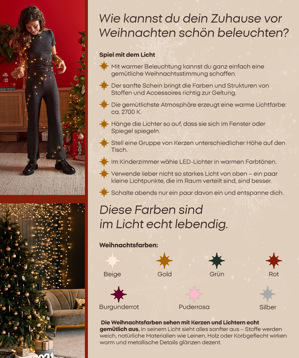 Wie kannst du dein Zuhause vor Weihnachten schön beleuchten?