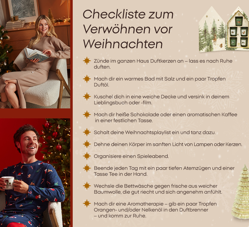 Checkliste zum Verwöhnen vor Weihnachten