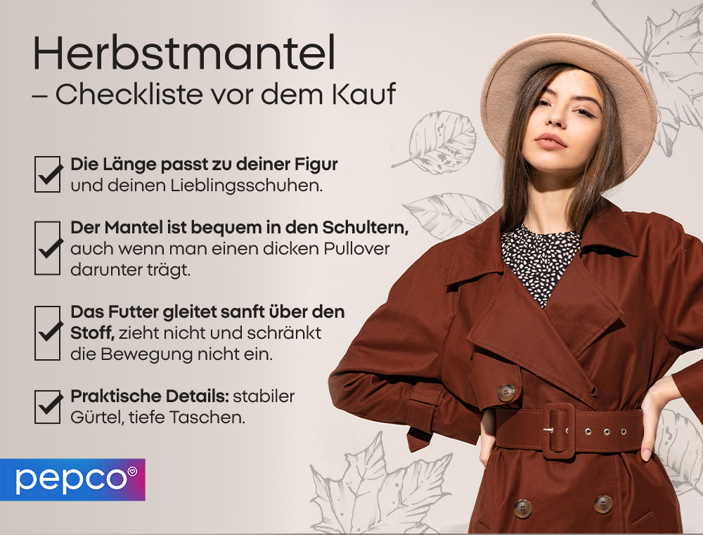 Herbstmantel – Checkliste vor dem Kauf 