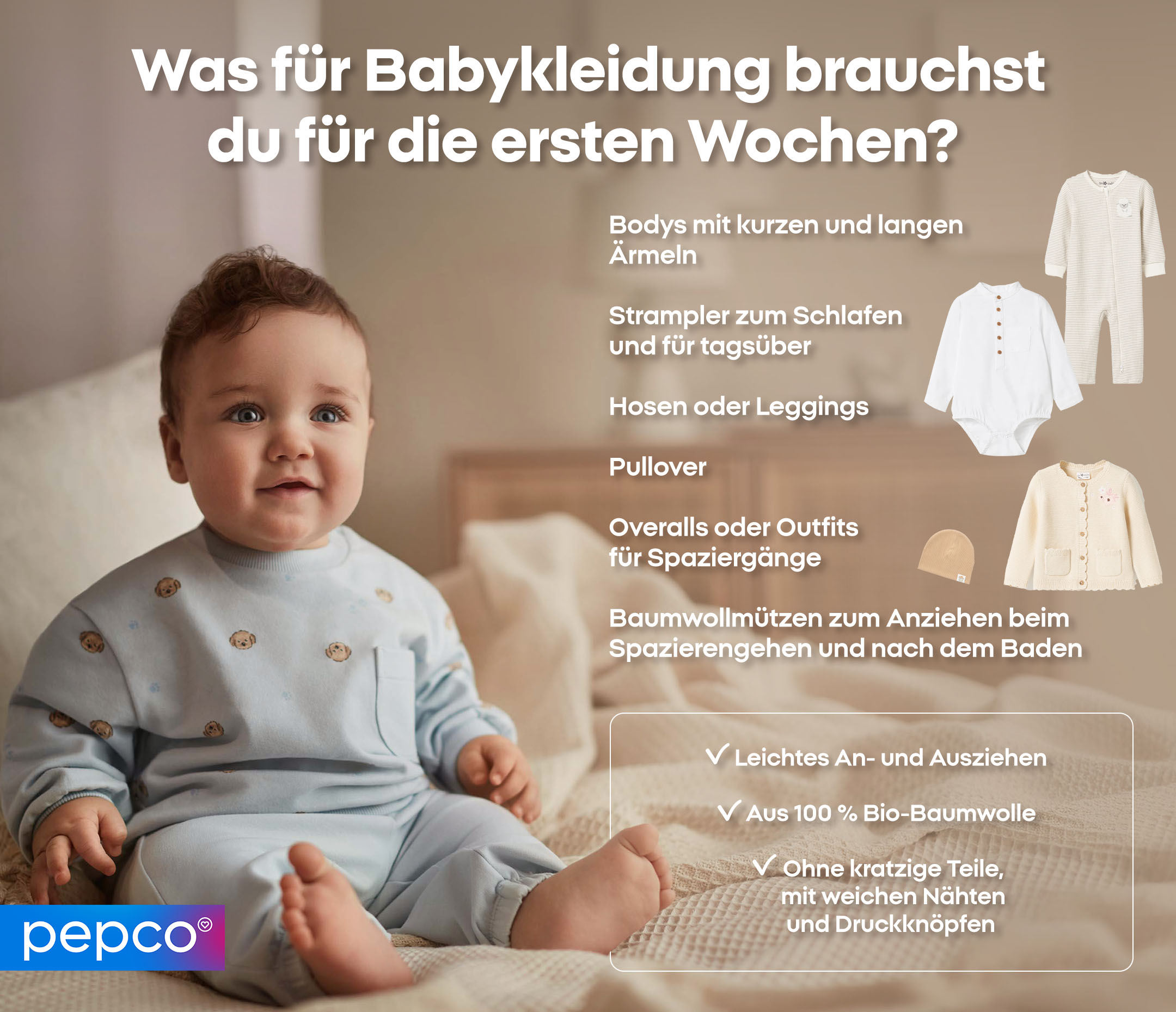 Was für Babykleidung brauchst du für die ersten Wochen?
