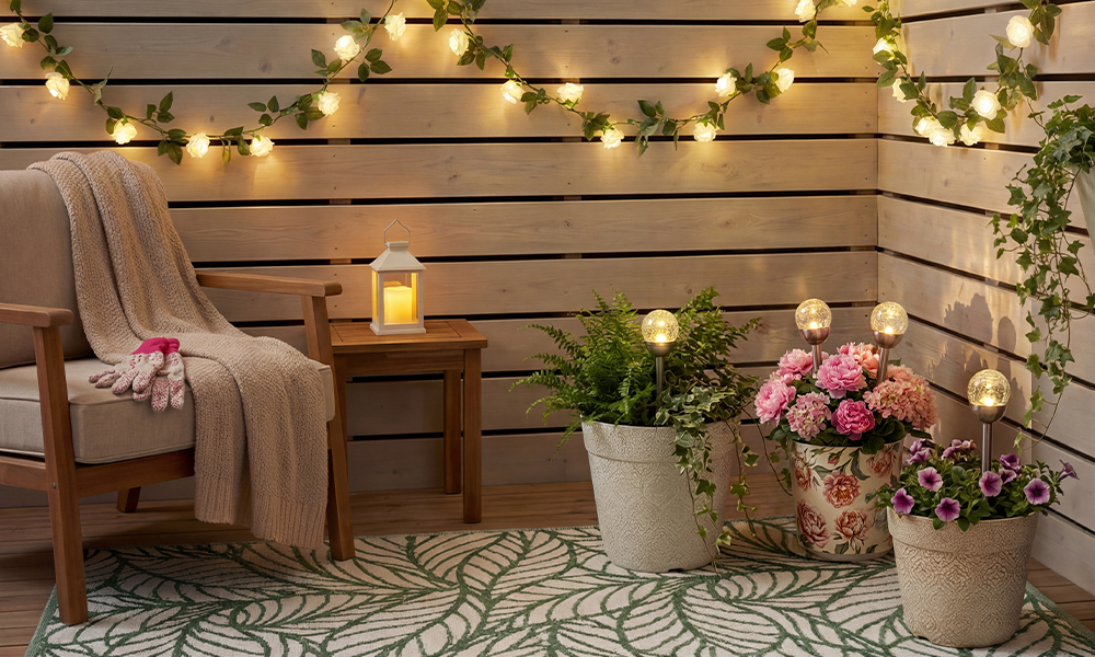 Gemütliche Ecke auf der Terrasse